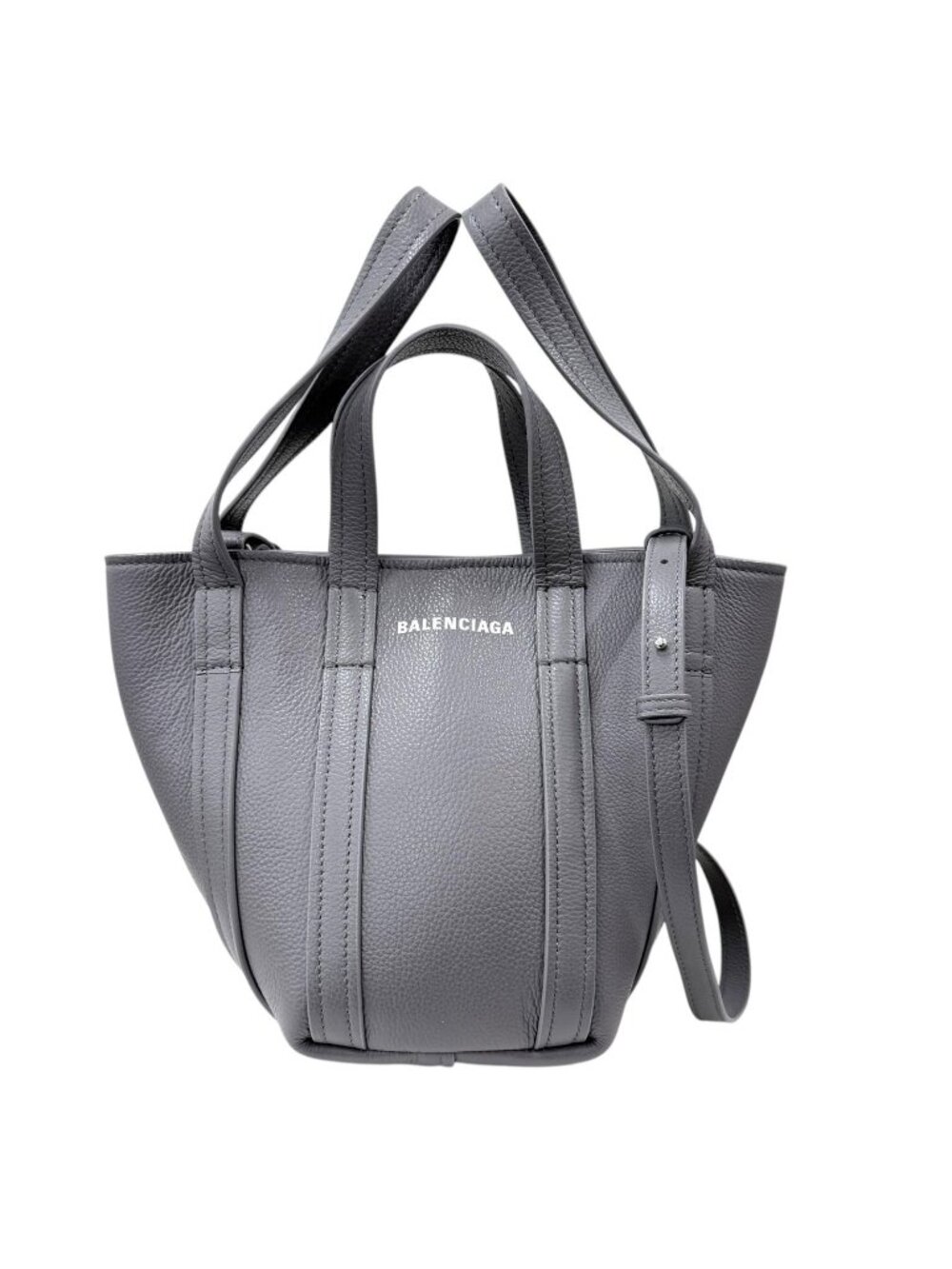 Balenciaga Everyday XS North South Shoulder Bag Leather Gray